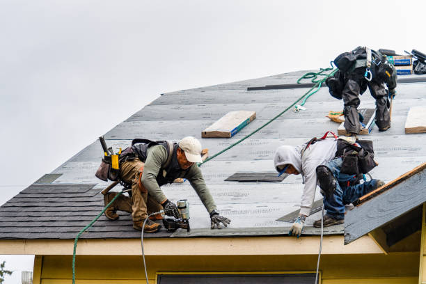 Professional Gutter Installation technician working in South Bend, WA